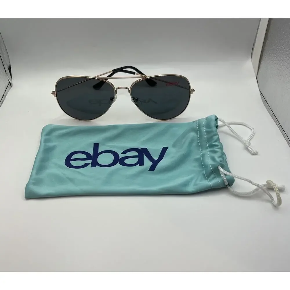 eBayana Aviator Sunglasses eBay Logo With eBay Bag SWAG Reseller Metal Frame